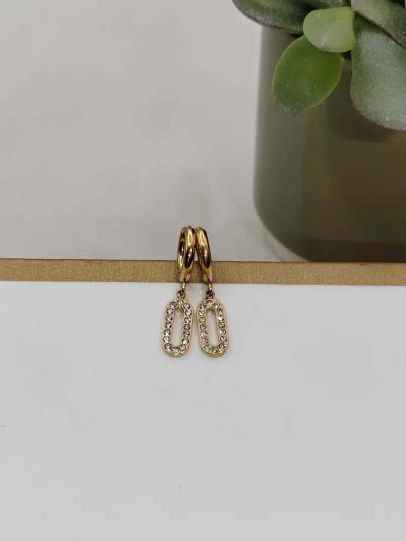 gold color fancy hoop earrings