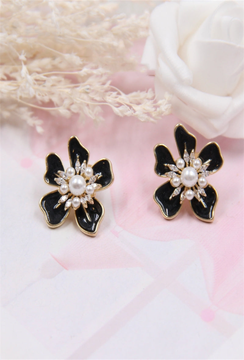fancy flower earrings