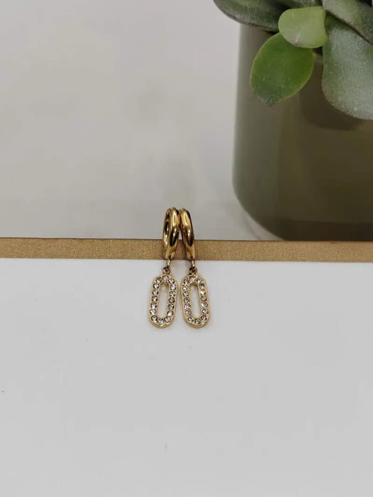 gold color fancy hoop earrings